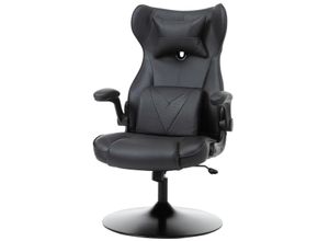 4251774989060 - Gamingstuhl Racing-Design schwarz 67 x 75 x 106-112 cm (BxTxH) Ergonomischer Gamingstuhl Computerstuhl Gepolstert