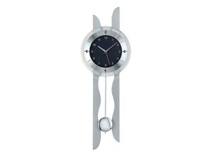 4037445137912 - Funk-Pendelwanduhr AMS F5243 Wanduhren Gr B H L 7 cm x 70 cm x 24 cm silberfarben Pendeluhren