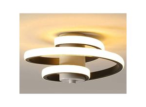 0725889893382 - Metall Schwarz Deckenleuchte Moderne led Deckenleuchte 24W Spiralform Kreatives Design Deckenleuchte led Deckenleuchte für Wohnzimmer Schlafzimmer