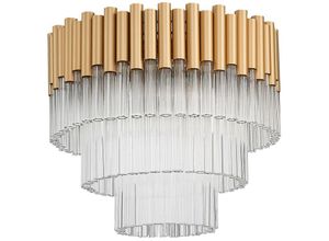 5056013675716 - Zeitgenössische Decke 5 Licht Gold Kristall - Spring Lighting