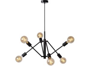 5411212211330 - Lester - Pendelleuchten - 6xE27 - Schwarz - Lucide 5411212211330 - Lester - Pendelleuchten - 6xE27 - Schwarz - Lucide