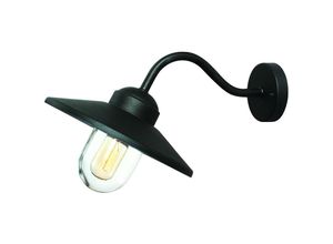 5024005263616 - Lighting klampenborg-bk Wandleuchte Klampenborg E27 40W IP44 Edelstahl klares Glas schwarz B275cm Ø275cm dimmbar - Elstead