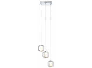 4004353379666 - BRILLIANT Rafa LED Pendelleuchte 3flg Rondell chrom rauchglas InnenleuchtenPendelleuchten-Rondell 3x 567W LED integriert (Lichtstrom 528lm Lichtfarbe 3000K) In der Höhe einstellbar   Kabel