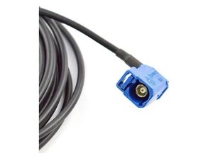 4068177184288 - Trade-shop - Magnetische GPS-Antenne mit Fakra-Anschluss 90° Winkel Stecker 5 Meter Kabel Adapter Magnetfuß für audi rns-e   Mini   bns low line A3