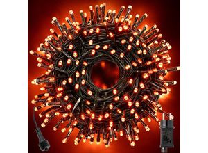 6219466664747 - Paryou - Anschließbare orangefarbene LED-Lichterkette 20 m 200 LEDs wasserdicht für den Außenbereich Innenbereich Weihnachtslichterkette 8