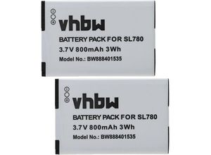 4064115088410 - Vhbw - 2x Akku kompatibel mit Siemens Gigaset SL350 SL350H SL450 SL400A SL400 SL400H schnurlos Festnetz Telefon (800 mAh 37 v Li-Ion)