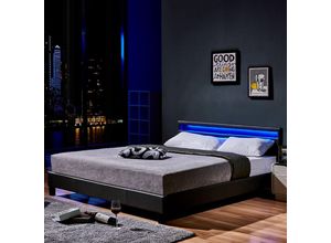 4058166247414 - Led Bett astro Farbe Weiß Größe 180 x 200 cm led Polsterbett Bett Bettgestellt - Home Deluxe