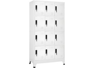 8720286701188 - Bonnevie - Schließfachschrank Weiß 90x45x180 cm Stahl vidaXL445908