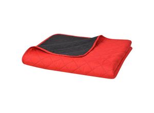 8718475997634 - Gesteppte Wende-Tagesdecke Rot and Schwarz 170x210 cm vidaXL