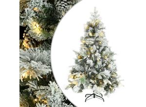 8720286767245 - Vidaxl - Weihnachtsbaum mit Beleuchtung Schnee und Zapfen 150 cm pvc&pe