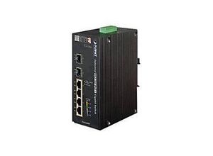 4711213689505 - PLANET IGS-624HPT - Switch - 4 x 10 100 1000 (PoE+) + 2 x Gigabit SFP - an DIN-Schiene montierbar wandmontierbar - PoE+ (120 W) - Gleichstrom