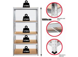 0658437320897 - Day Plus - Lagerregal Schwerlastregal Steckregal 875kg Werkstattregal Kellerregal Metall de