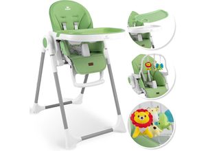 4260663283219 - KIDIZ® 3in1 Hochstuhl Kinderhochstuhl inkl Spielbügel  Babyliege  Kombihochstuhl Babyhochsitz 7 höhenverstellbar Verstellbare Rückenlehne  mitwachsend ab 0 Monate bis 6 Jahre Babystuhl