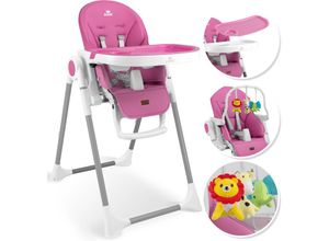 4260663283226 - KIDIZ® 3in1 Hochstuhl Kinderhochstuhl inkl Spielbügel  Babyliege  Kombihochstuhl Babyhochsitz 7 höhenverstellbar Verstellbare Rückenlehne  mitwachsend ab 0 Monate bis 6 Jahre Babystuhl