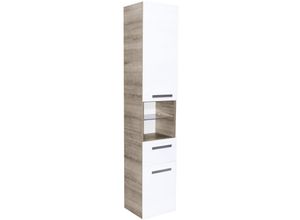 4008033825535 - Hochschrank a-vero   gedämpfte Scharniere und Soft-Close-System   Maße (b x h x t) ca 35 x 179 x 315 cm   hochwertiger Schrank fürs Badezimmer  