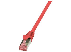 4052792021233 - LogiLink CQ2044S RJ45 Netzwerkkabel Patchkabel CAT 6 S FTP 150 m Rot Flammwidrig mit Rastnasensch