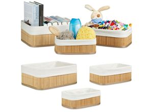 4052025419288 - Relaxdays - 6 x Regalkorb Bambus Aufbewahrungsboxen rechteckig für Schrank und Schublade ohne Deckel Dekokorb 3 Größen natur 4052025419288 - Relaxdays - 6 x Regalkorb Bambus Aufbewahrungsboxen rechteckig für Schrank und Schublade ohne Deckel Dekokorb 3 Größen natur
