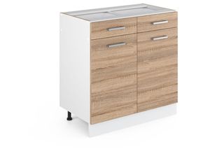 4066731391134 - Küchenunterschrank R-Line Sonoma 80 cm  ap Eiche Vicco