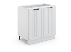 4066731387274 - Spülenunterschrank Fame-Line Weiß Landhaus 80 cm mit Regal ap Eiche Vicco 4066731387274 - Spülenunterschrank Fame-Line Weiß Landhaus 80 cm mit Regal ap Eiche Vicco