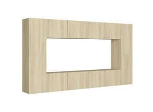 8720286572771 - Bonnevie - 8-tlg TV-Schrank-SetTV-Möbel Sonoma-Eiche Holzwerkstoff vidaXL