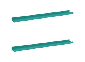 8720286418123 - Bonnevie - Wandregale 2 Stk Wandboard Blau 80x9x3 cm vidaXL