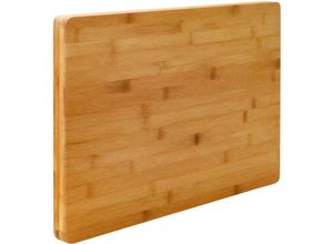 4260352175238 - - 3 cm dickes xl Schneidebrett 50x35cm Bambus Holz Schneidbrett Holzbrett Küche - braun