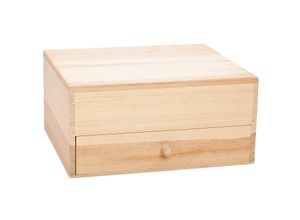 4058896138419 - Schmuckschatulle aus Holz mit Schublade 29 x 25 x 14 cm