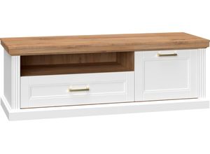 4067474695473 - TV-Board HOME AFFAIRE Tara Sideboards Gr B H T 151 cm x 52 cm x 54 cm 1 St weiß (weiß matt pacific walnut) lackiert mit wasserbasiertem UV-Lack Fernsehtisch Soft-Close-Funktion