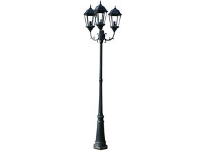 8718475802297 - Xl Destock - Gartenlaterne 3-flammig 230 cm Dunkelgrün Schwarz Aluminium vidaXL - Grün