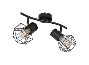 4059157242036 - Etc-shop - Decken Lampe Käfig Spots Ess Zimmer Leuchte Licht-Schiene verstellbar schwarz