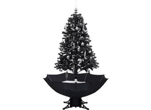 8719883994918 - Vidaxl - Schneiender Weihnachtsbaum mit Schirmfuß Schwarz 170 cm pvc