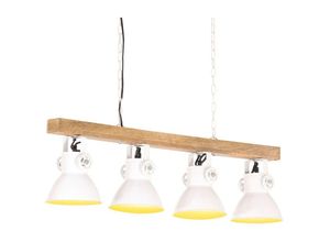 8720286024089 - Vidaxl - Deckenlampe Industriestil Weiß E27 Mangoholz 574024