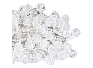 8720286434321 - LED-Lichterkette Kugeln 20m 200 LEDs Warmweiß 8 Funktionen Vidaxl Warmweiß