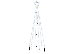 8720287018049 - Vidaxl - LED-Weihnachtsbaum mit Erdnägeln Kaltweiß 108 LEDs 180 cm Weiß