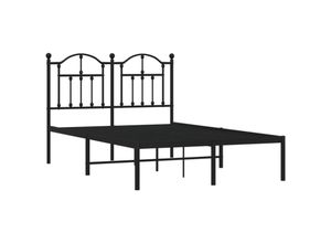 8720845882167 - BettgestellSchlafzimmerbett mit Kopfteil Metall Schwarz 120x190 cm vidaXL