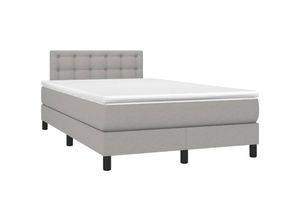 8720287369851 - Bonnevie - BoxspringbettDoppelbett mit Matratze & led Hellgrau 120x200 cm Stoff vidaXL 8720287369851 - Bonnevie - BoxspringbettDoppelbett mit Matratze & led Hellgrau 120x200 cm Stoff vidaXL