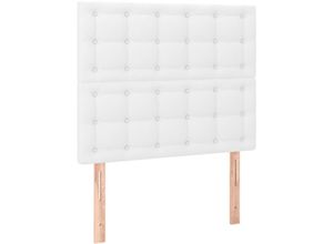 8720287291534 - Jinlefu - led Kopfteil Weiß 100x5x118 128 cm Kunstleder vidaXL