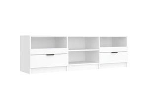 8720286965702 - TV-Schrank，TV-Möbel Weiß 150x335x45 cm Holzwerkstoff vidaXL