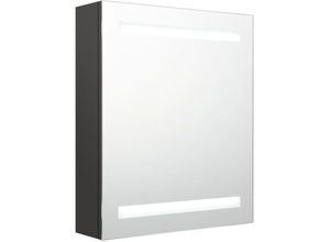 8720286332504 - Bonnevie - LED-Bad-SpiegelschrankBad Hängeschrank Anthrazit 50x14x60 cm vidaXL