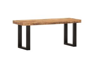 8719883866079 - Bonnevie - Sitzbank 110 cm Raues Mango-Massivholz und Stahl vidaXL985218