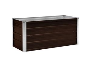 8719883670805 - Garten-Hochbeet Braun 100 x 40 x 45 cm Verzinkter Stahl vidaXL - Braun