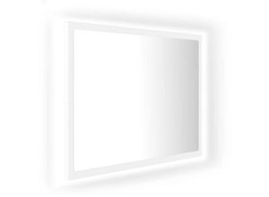 8720286221013 - Bonnevie - LED-BadspiegelWandspiegel Weiß 60x85x37 cm Acryl vidaXL