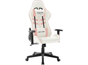 8720286193785 - Bonnevie - Gaming-Stuhl Weiß und Rosa Kunstleder vidaXL741656