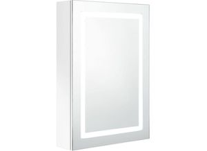 8720286332573 - Bonnevie - LED-SpiegelschrankBad Spiegelschrank fürs Bad Glänzend Weiß 50x13x70 cm vidaXL