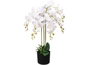 8718475532767 - Bonnevie - Künstliche Orchidee mit Topf 75 cm Weiß vidaXL219817