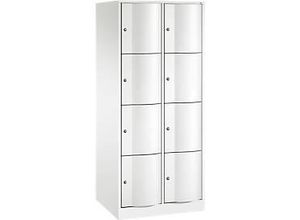 4062084746713 - C+P XL-Schließfachschrank Resisto H1950xB772xT640 Korpus Verkehrsweiß Türen Verkehrsweiß 2 Abteile 8 Fächer 4062084746713 - C+P XL-Schließfachschrank Resisto H1950xB772xT640 Korpus Verkehrsweiß Türen Verkehrsweiß 2 Abteile 8 Fächer