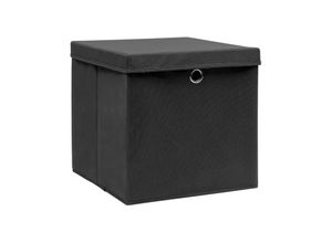 8720286087053 - 4 Stk Aufbewahrungsboxen，Werkzeugaufbewahrung mit Deckeln 28x28x28 cm Schwarz vidaXL