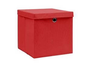 8720286087398 - Aufbewahrungsboxen mit Deckeln 10 Stk 28x28x28 cm Rot vidaXL - Rot