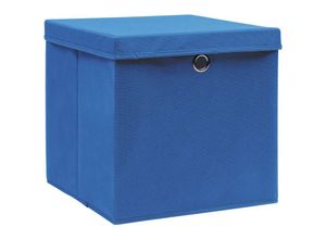 8720286087152 - Vidaxl - Aufbewahrungsboxen mit Deckeln 10 Stk 28x28x28 cm Blau 910581