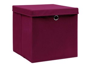 8720286087190 - Vidaxl - Aufbewahrungsboxen mit Deckeln 10 Stk 28x28x28 cm Dunkelrot